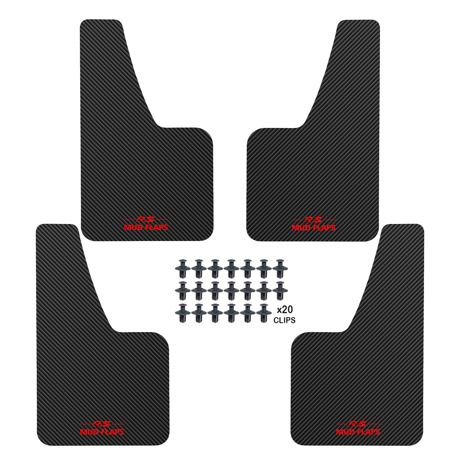 Carbon-fiber texture Splash Guards Mud Flaps Universal for Car Sedan Hatchback.