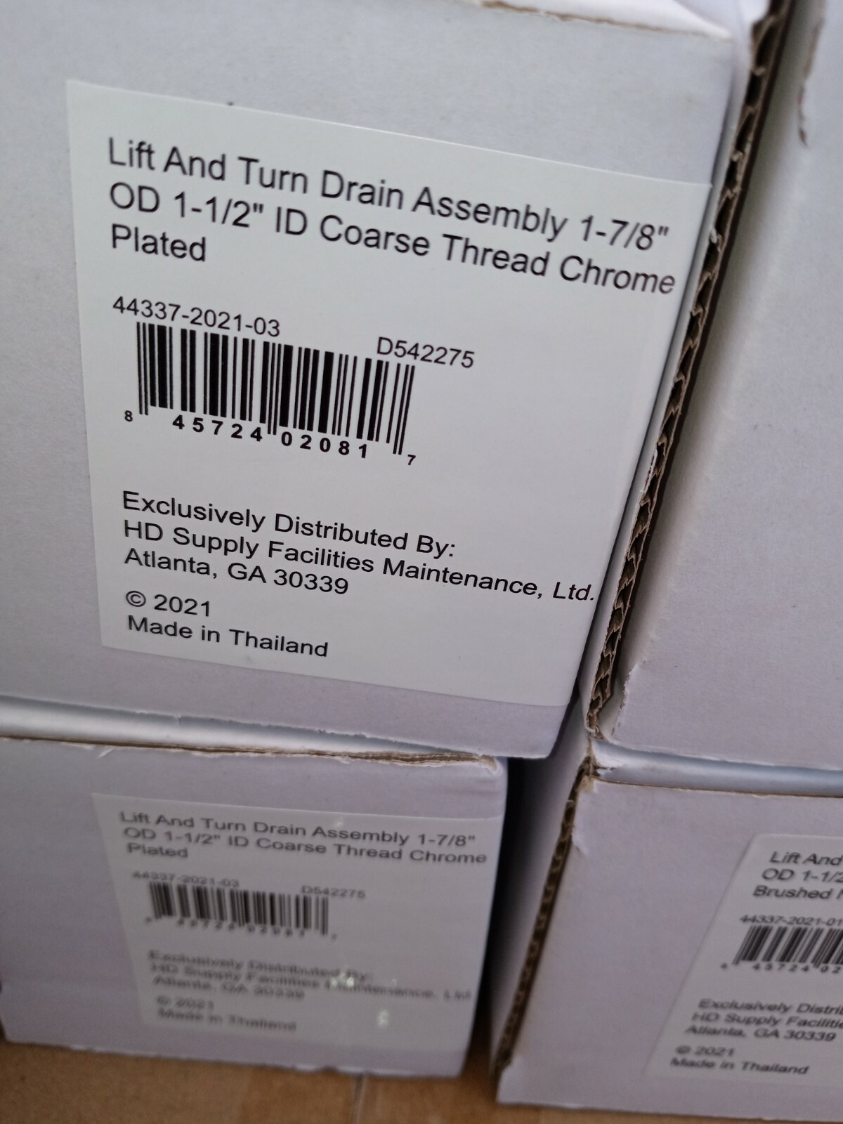 Lift And Turn Tub Bathtub Drain Stop Assembly CHROME PLATED 1-7/8" OD 1-1/2" ID