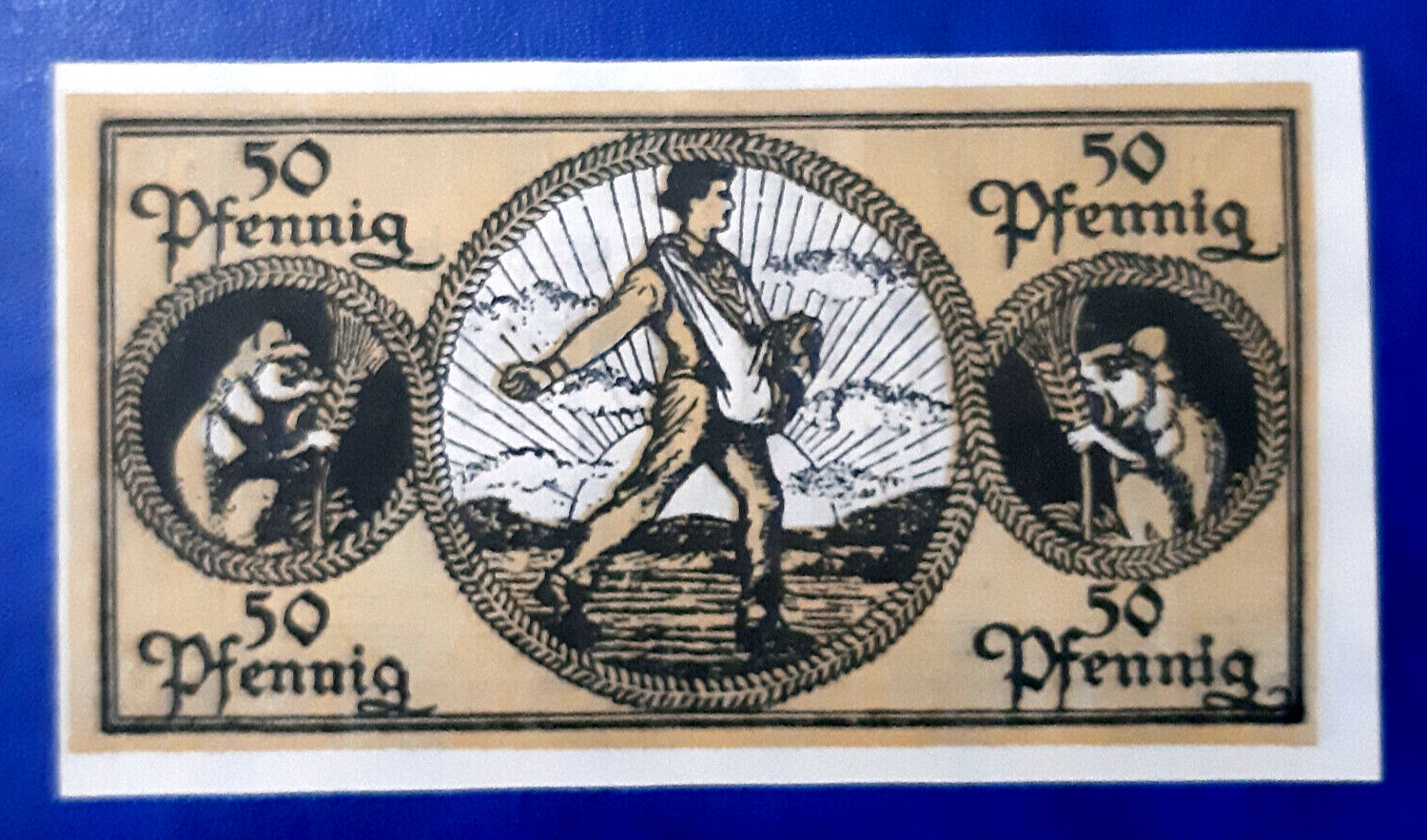 ERBACH ODENWALD NOTGELD 50 PFENNIG 1918 EMERGENCY MONEY GERMANY BANKNOTE (22236)