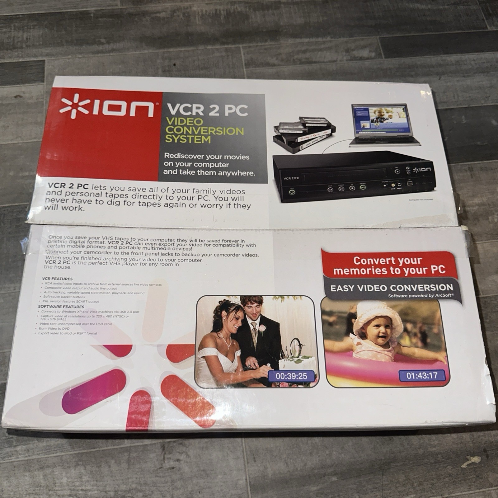 ION VCR 2 PC USB VHS Video to Computer Conversion System & More