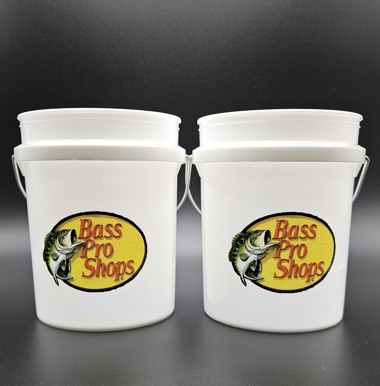 Bass Pro Shops Mini Buckets 4"  LOT OF 2 - Decorative/Cup