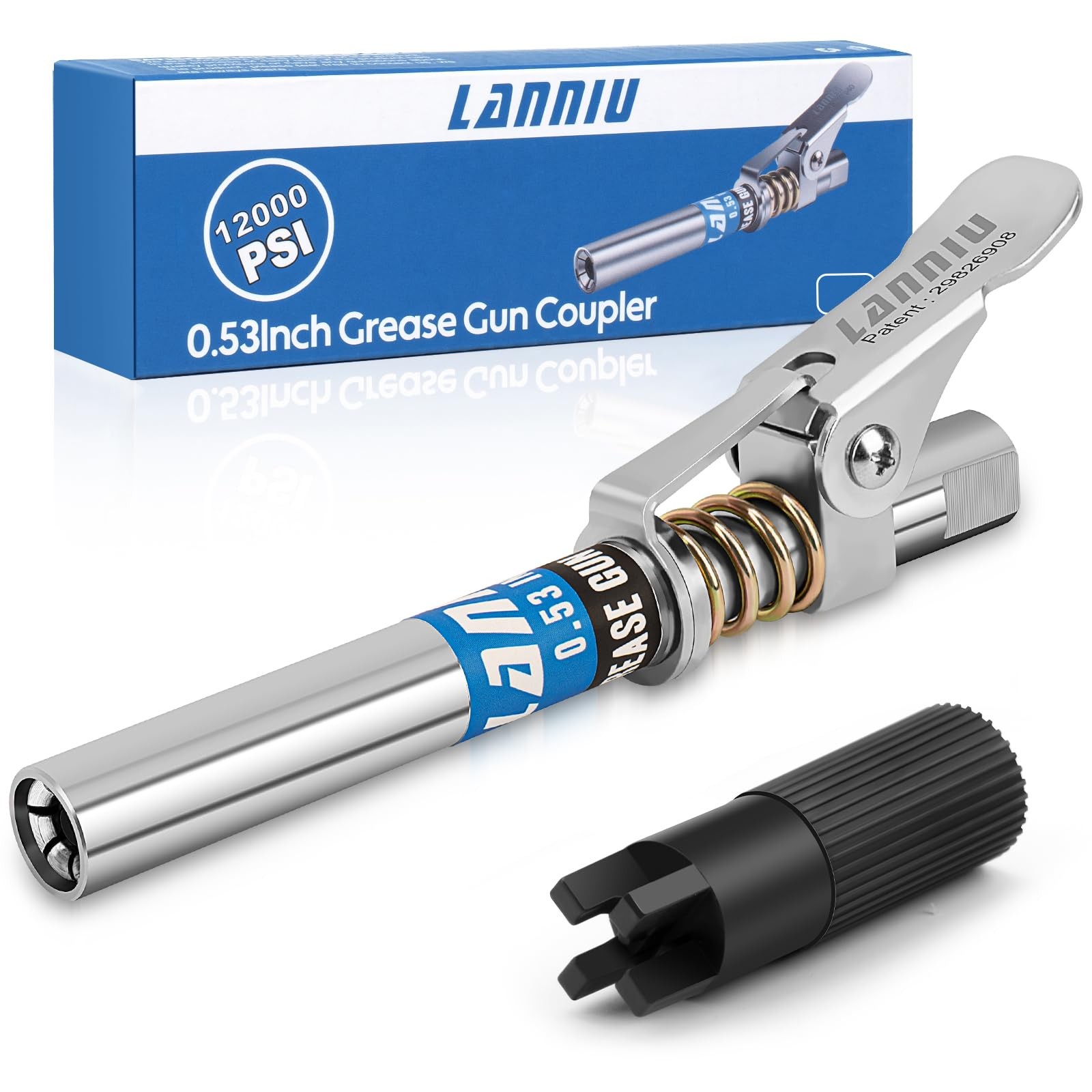 Grease Gun Coupler, Strong Lock & Extra Reach Grease Coupler, Heavy Fast Ship