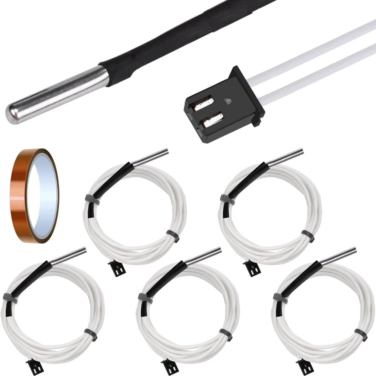 Thermistor 3D Printer NTC 100K Temp Sensor E3D V6 Hotend 5 PCS Heater