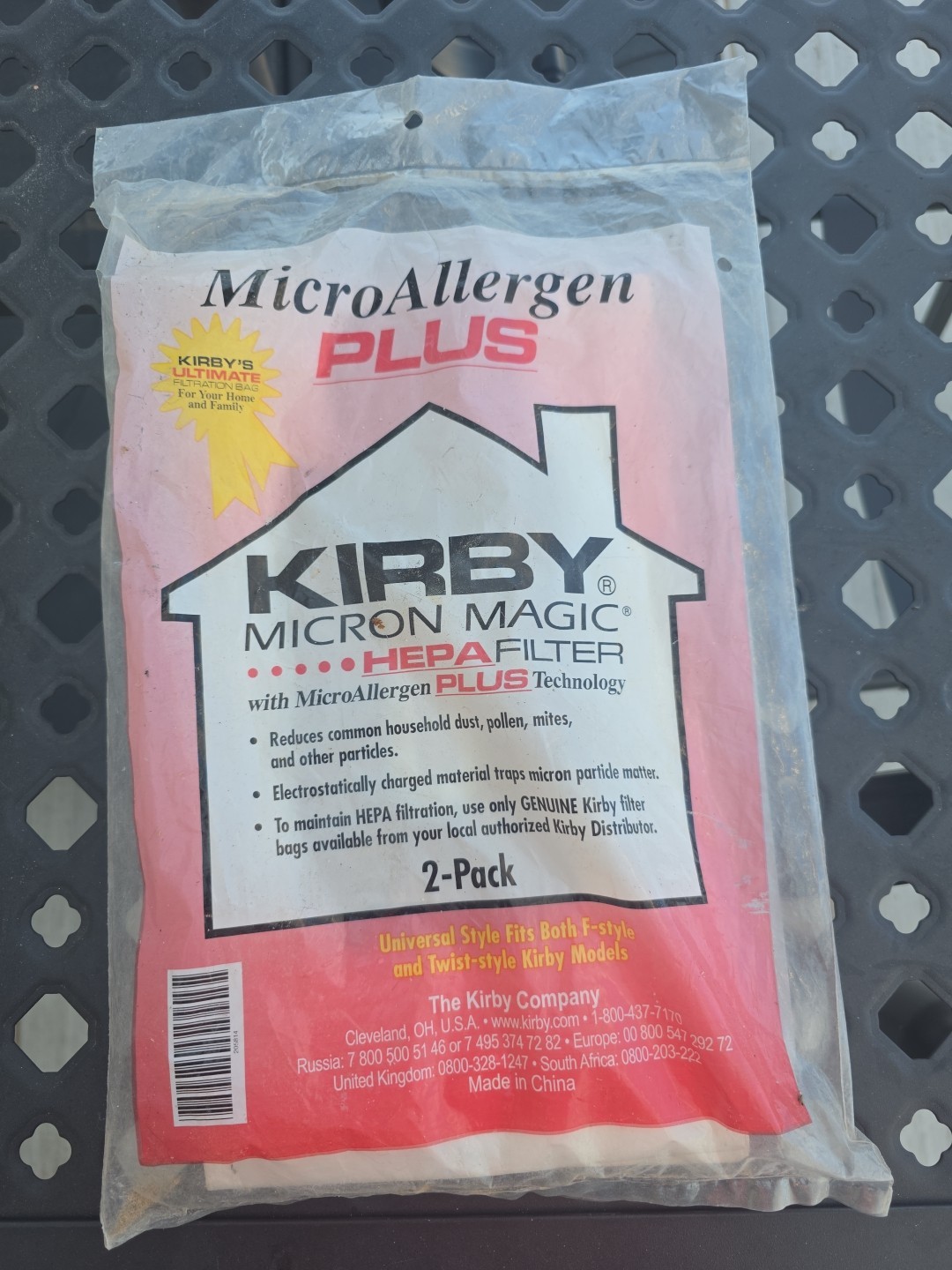 Kirby Micron Magic Micro Allergen Plus HEPA Vacuum Filter Bags Pack Of 2