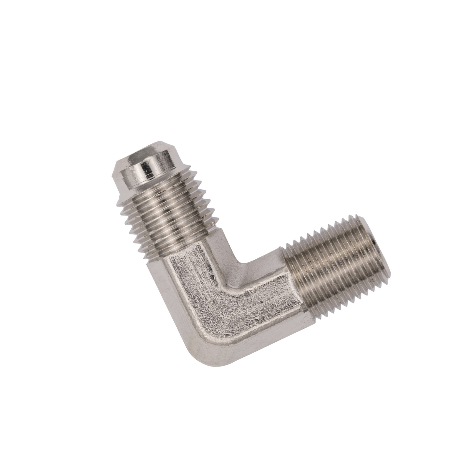Flo Supply 1/8" NPT x 4AN 90 Degree Fitting - Male/Male (Round Stock)