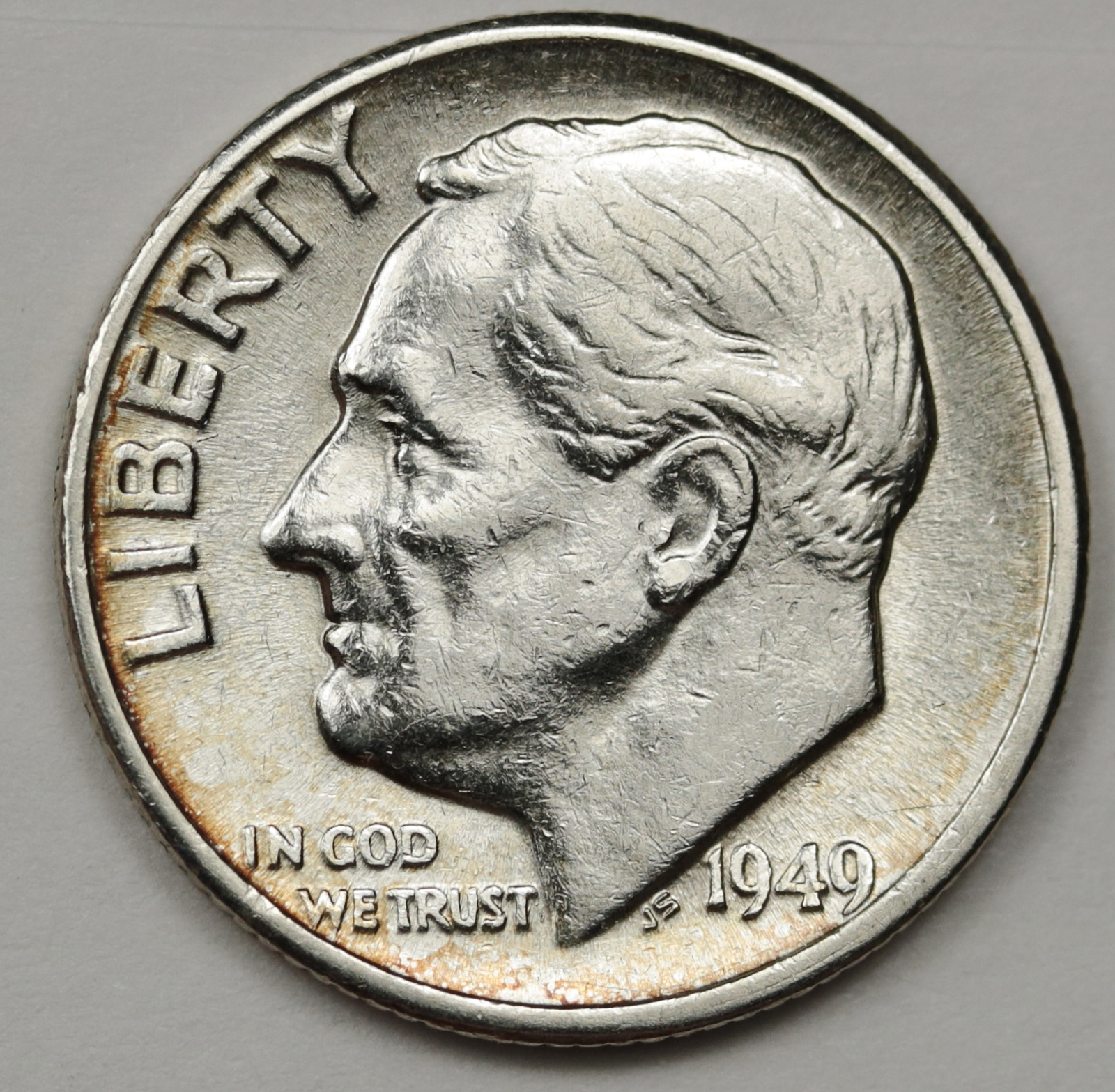 1949-p Roosevelt Dime.  High Grade.  108145  (Inventory G)