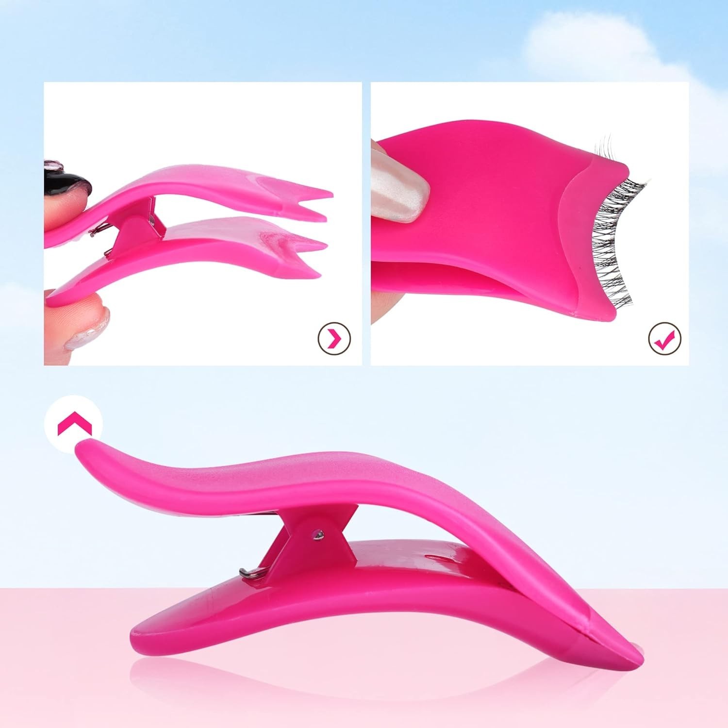 Eyelash Applicator Tool for Beginners Plum Lash Clip Silicone Tip