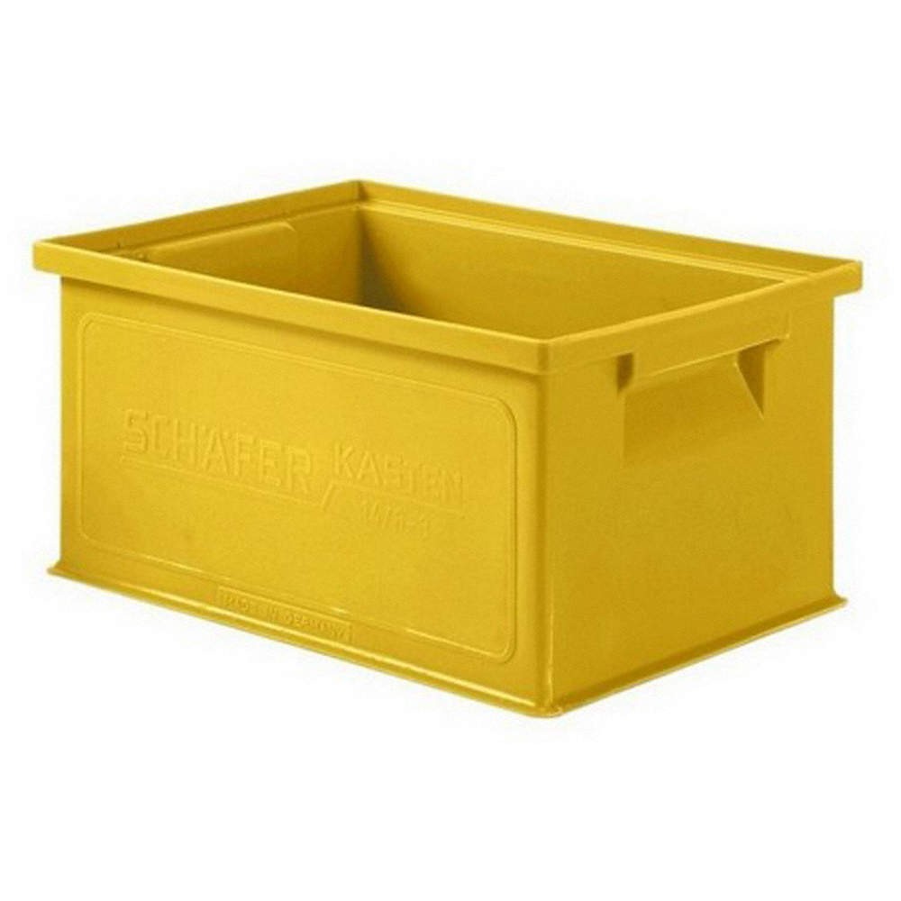 SSI SCHAEFER 1463.130906YL1 Straight Wall Ctr,Yellow,Solid,HDPE 9KCK6