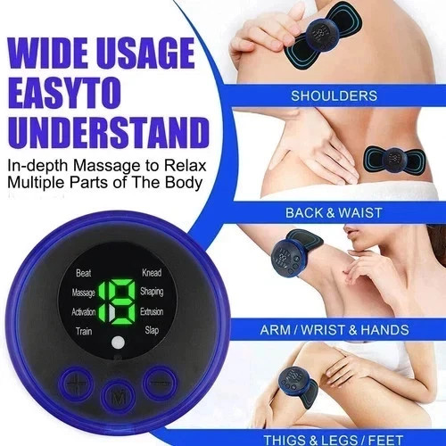 Portable Mini Electric EMS Neck Back Massager Cervical Massage Patch Stimulator
