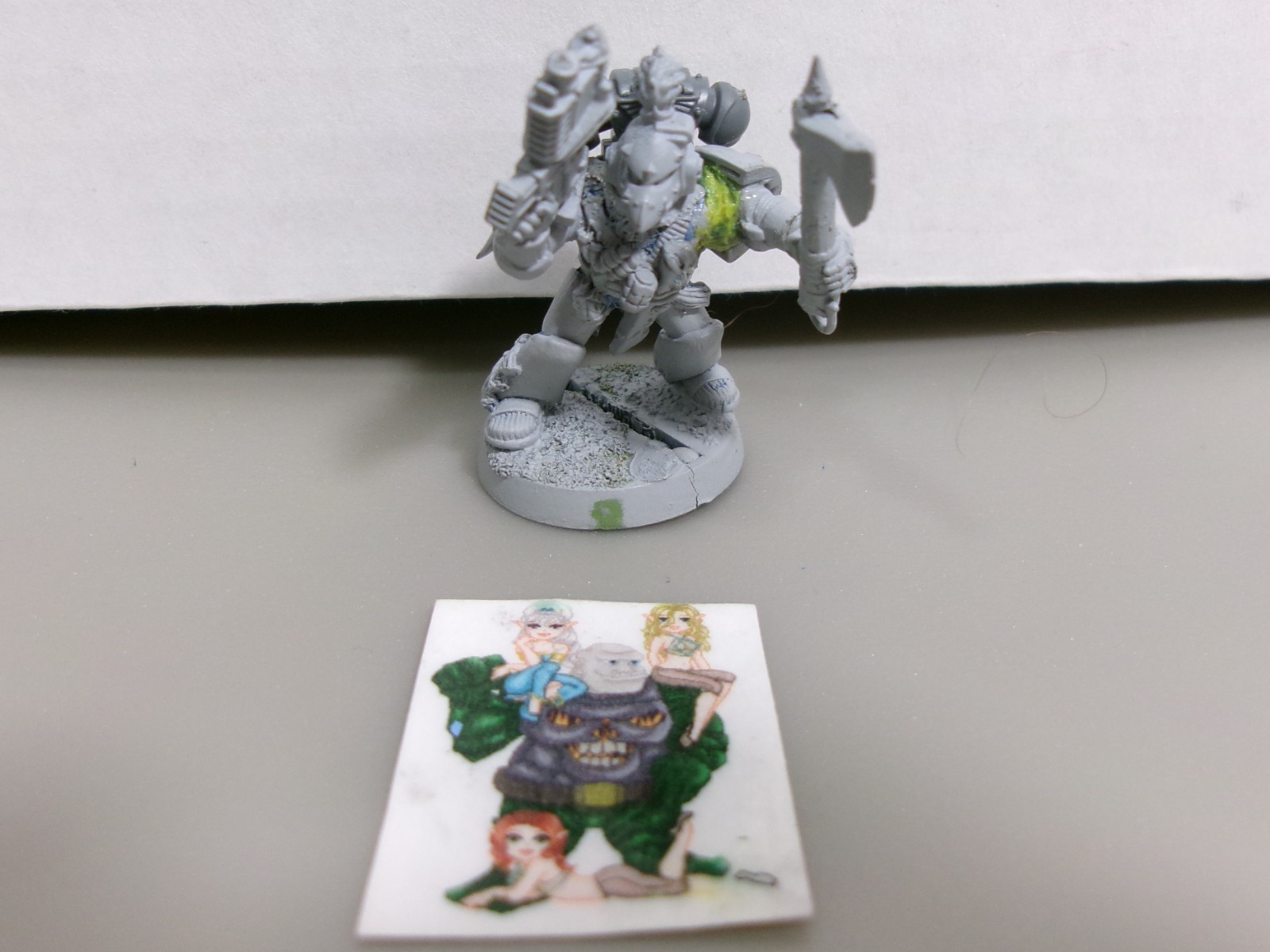 =Warhammer 40k SPACE WOLVES Metal Space Marine w/ BoltGun & Power Axe C14*
