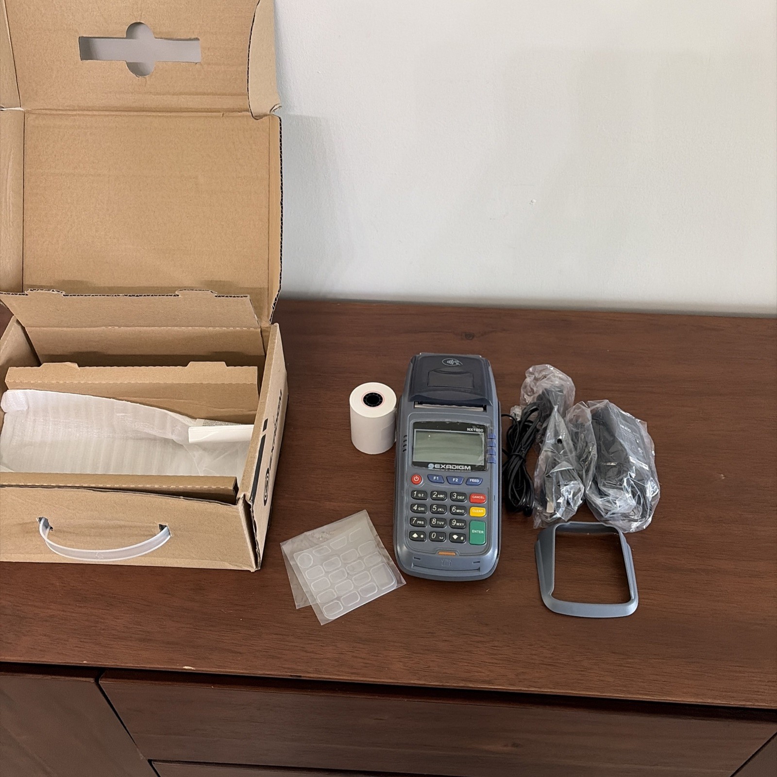 Exadigm nx1200c Payment Terminal /w AC Adapter Point Of Sale. New Open Box