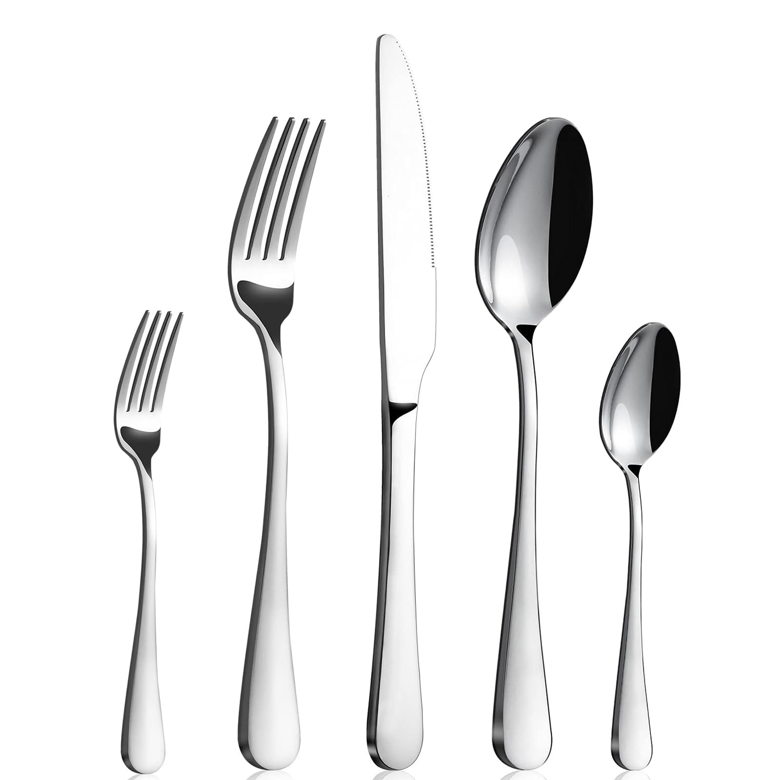 Silverware Set for 4-20 Piece Stainless Steel Flatware Set with Spoons, Forks...