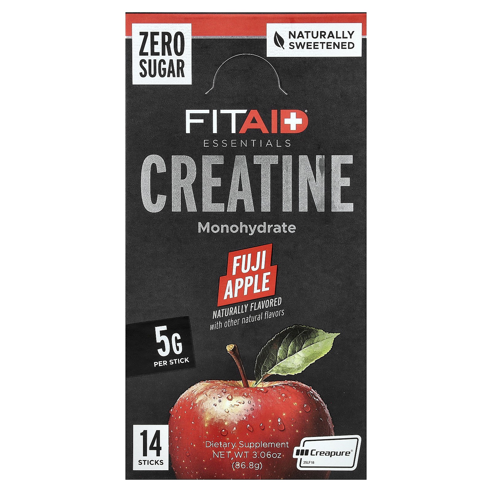 Essentials, Creatine Monohydrate, Fuji Apple, 14 Sticks, 0.22 oz (6.2 g) Each
