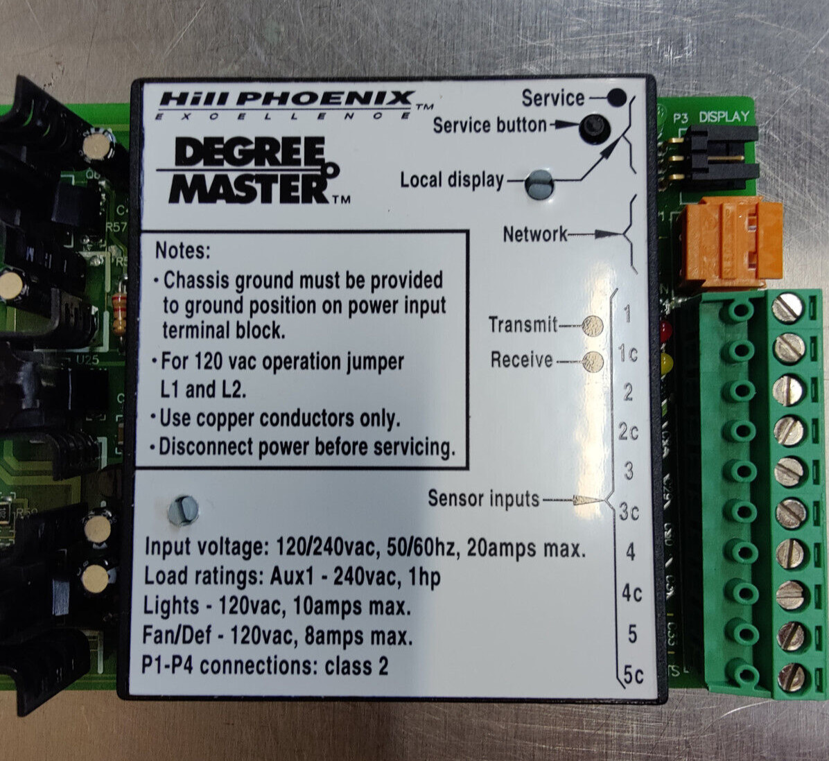 HILL PHOENIX Circuit Board, Control, PSGSSC-8 CASE (Degree Master) G02-T2A
