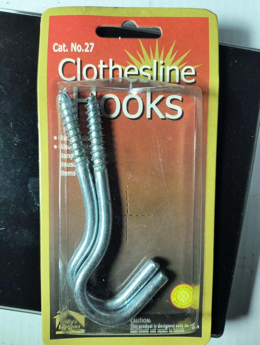 Clothesline Hooks, Ideal For Attaching Clothesline Pulley & Other Household Item