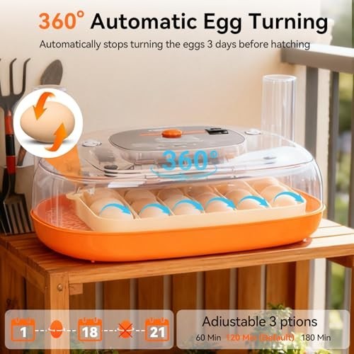Incubators for Hatching Eggs, Egg Incubator with Automatic Egg Turning and Humid