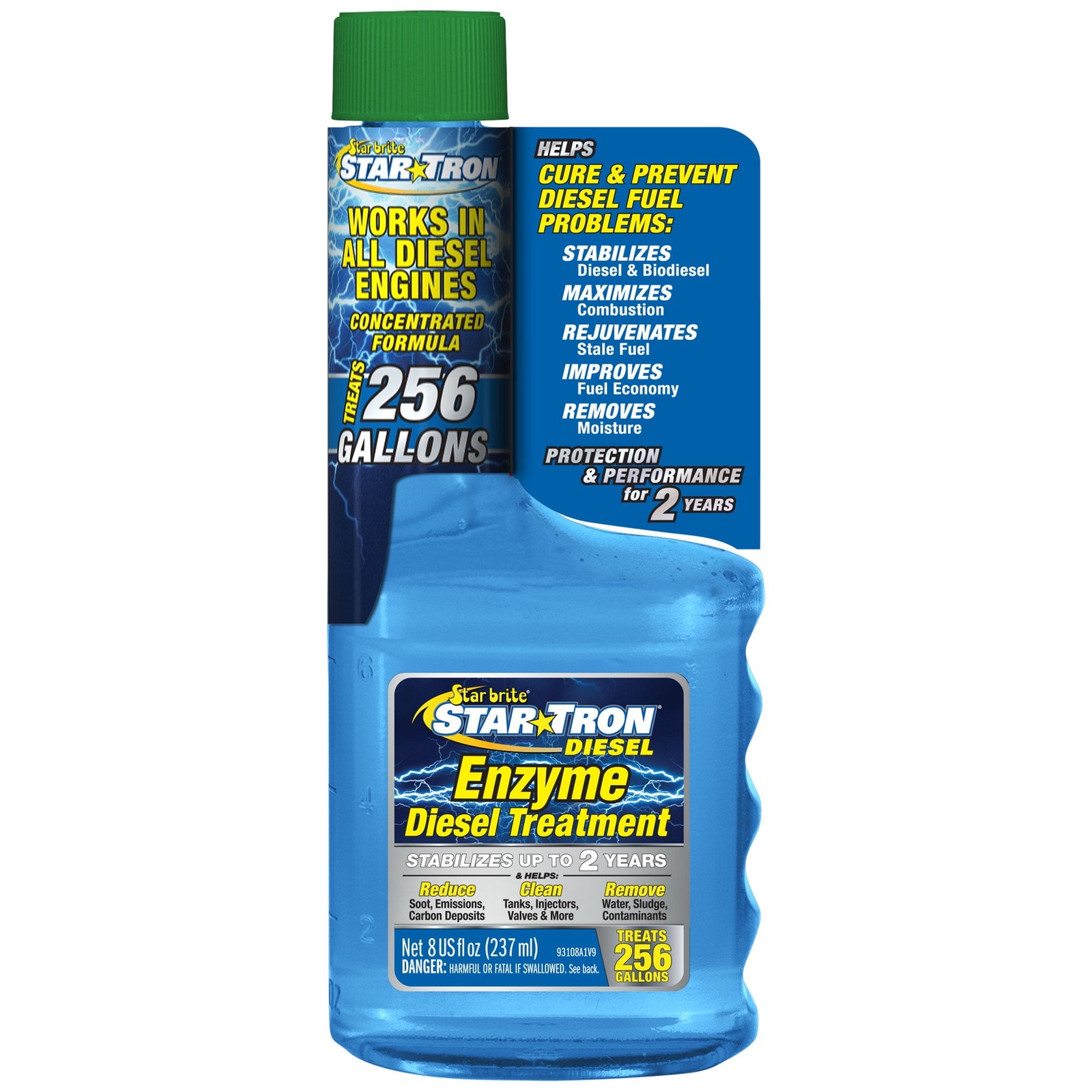 Star brite Star Tron Enzyme Diesel Fuel Treatment 8 fl oz 237mL Treats 256 Gal