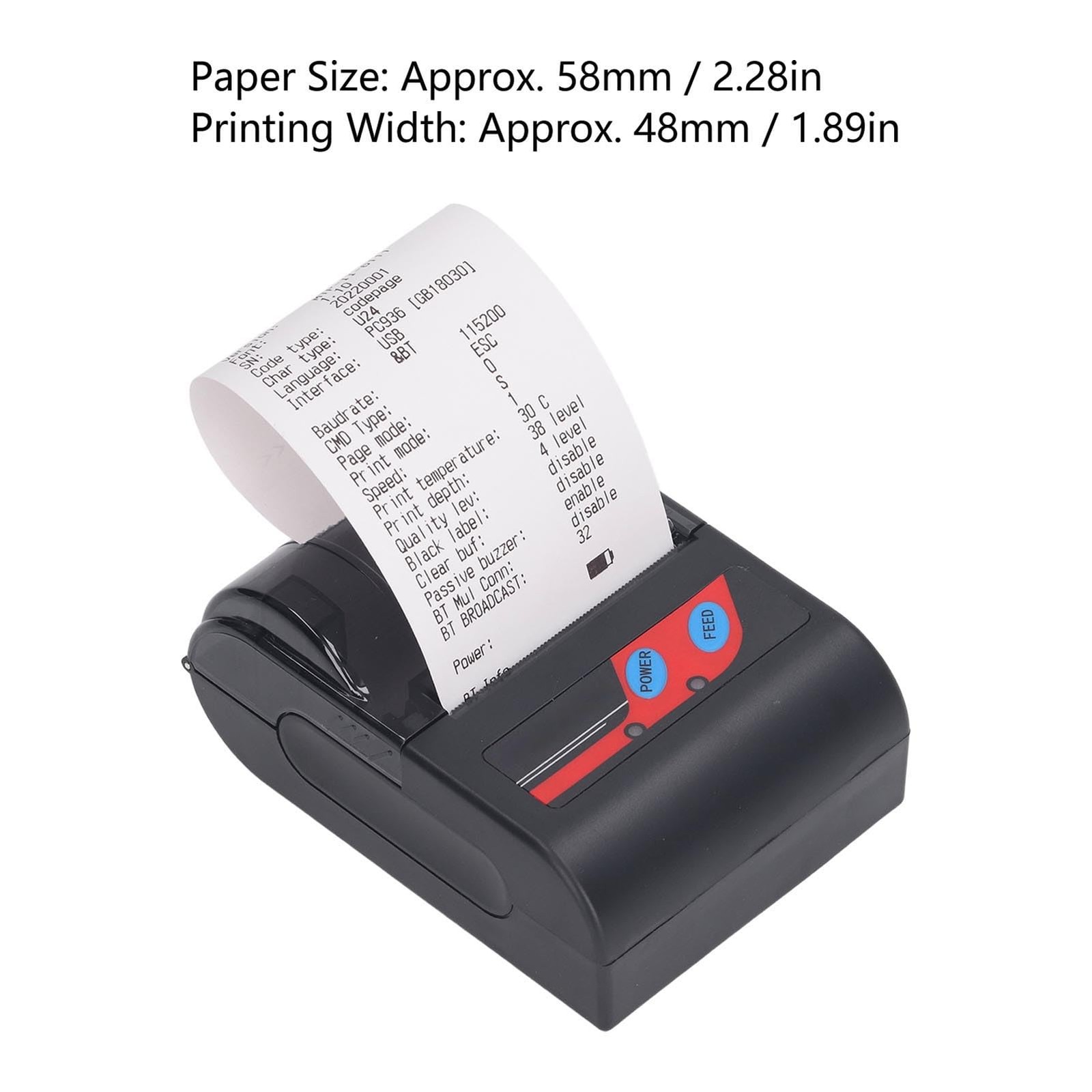 Hilitand Portable Handheld Thermal Receipt Printer 80mm Second Printing...
