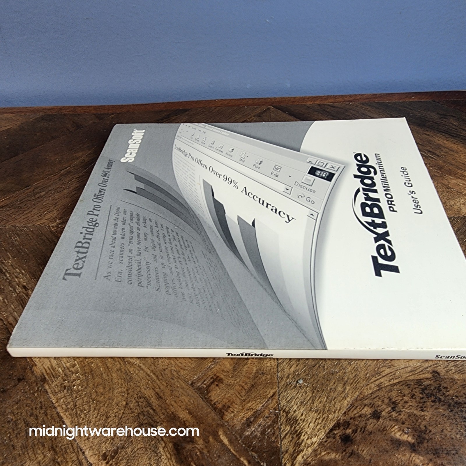 Scansoft TextBridge Pro Millennium OCR Software User Guide Manual Vintage 2000