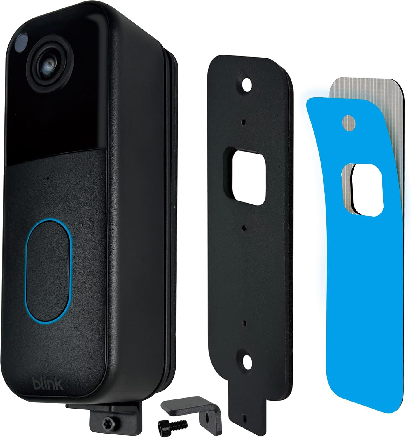 No-Drill Adhesive Blink Doorbell Mount, Metal Anti-Theft Mount for Blink Video D