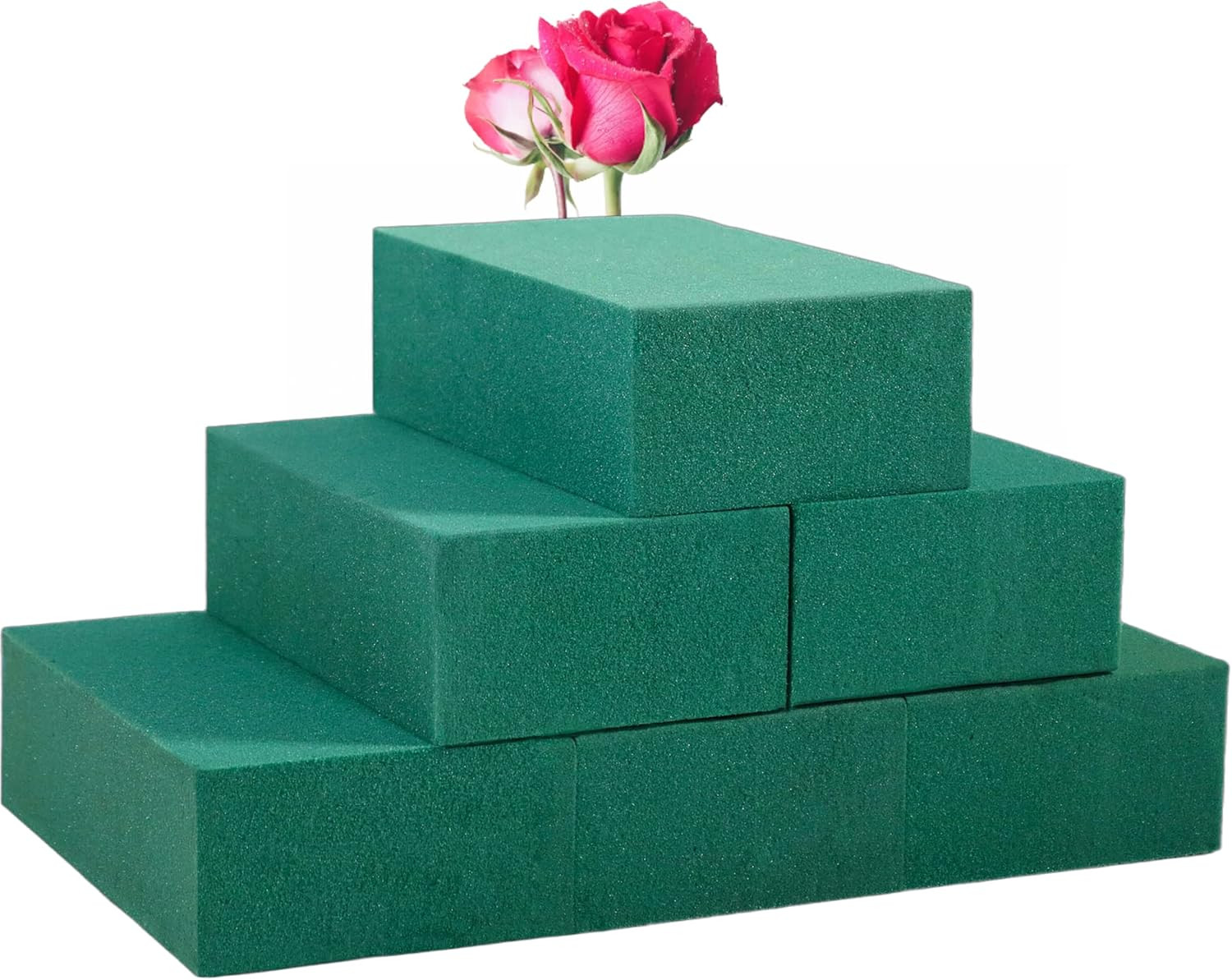 Pack of 6 Floral Foam Blocks Each (5.5"L x 3.1"W x 1.7"H) Green Wet & Dry Flo...