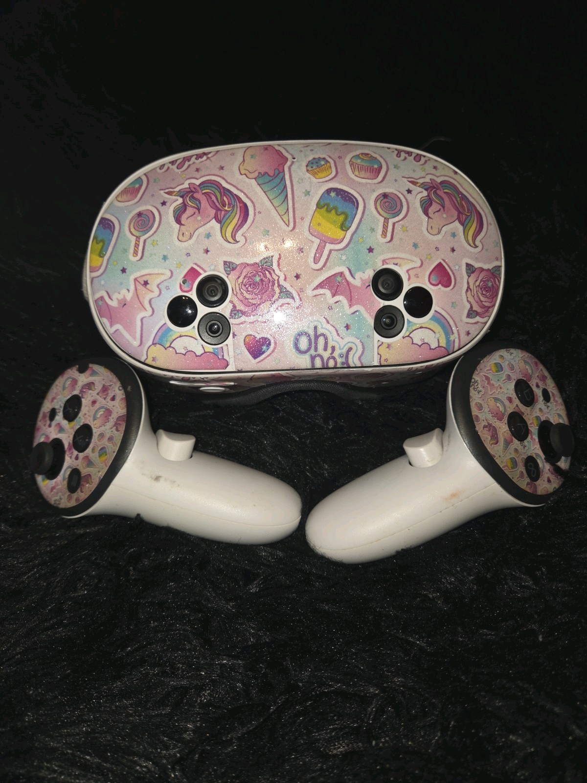 Meta Quest 3S 128GB VR Headset with Controllers GLITTER PASTEL GOTH EDITION
