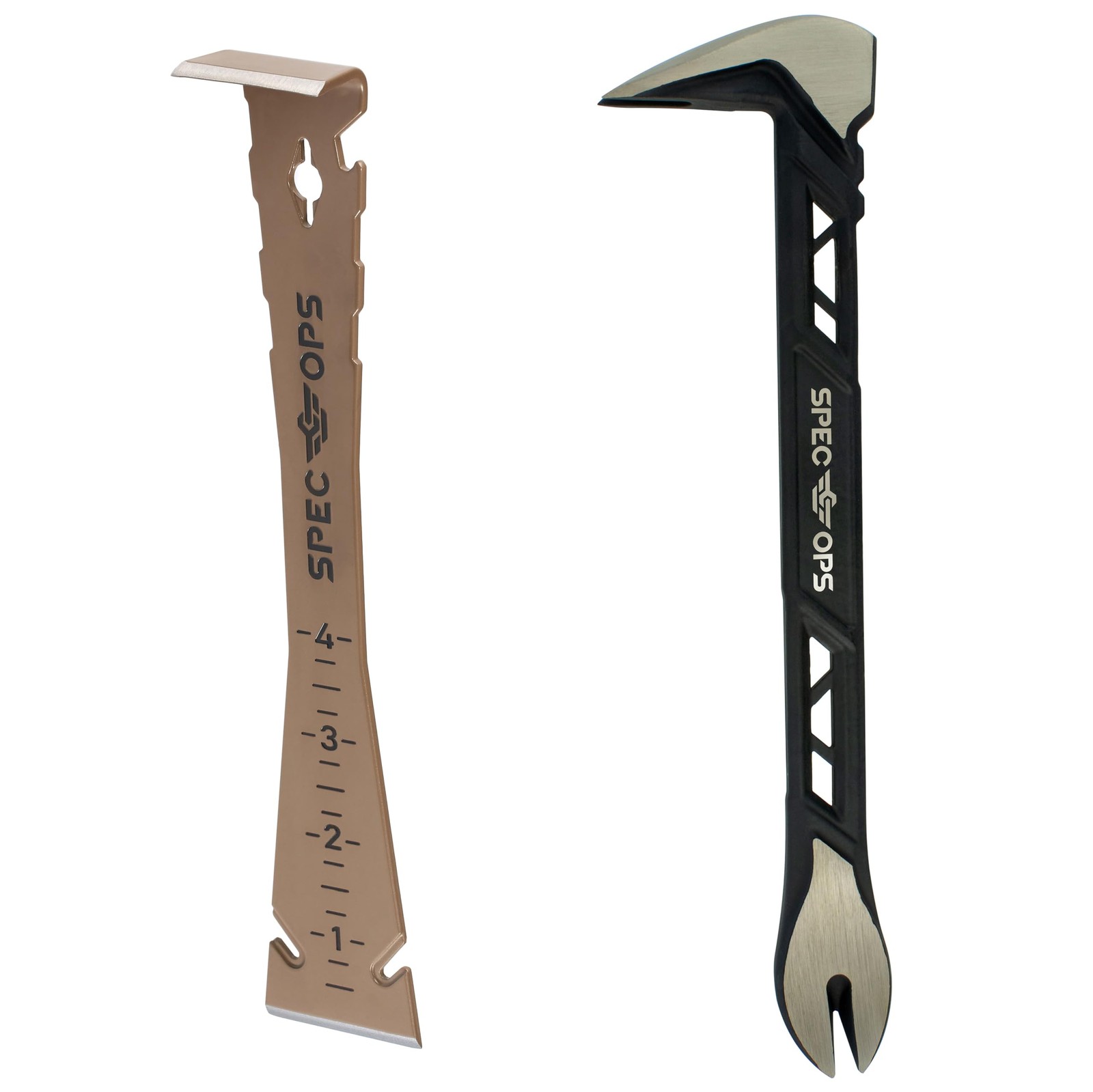Spec Ops Tools 2-Piece Pry Bar Set, 10" Multi Pack, Flat Dark Earth/Black
