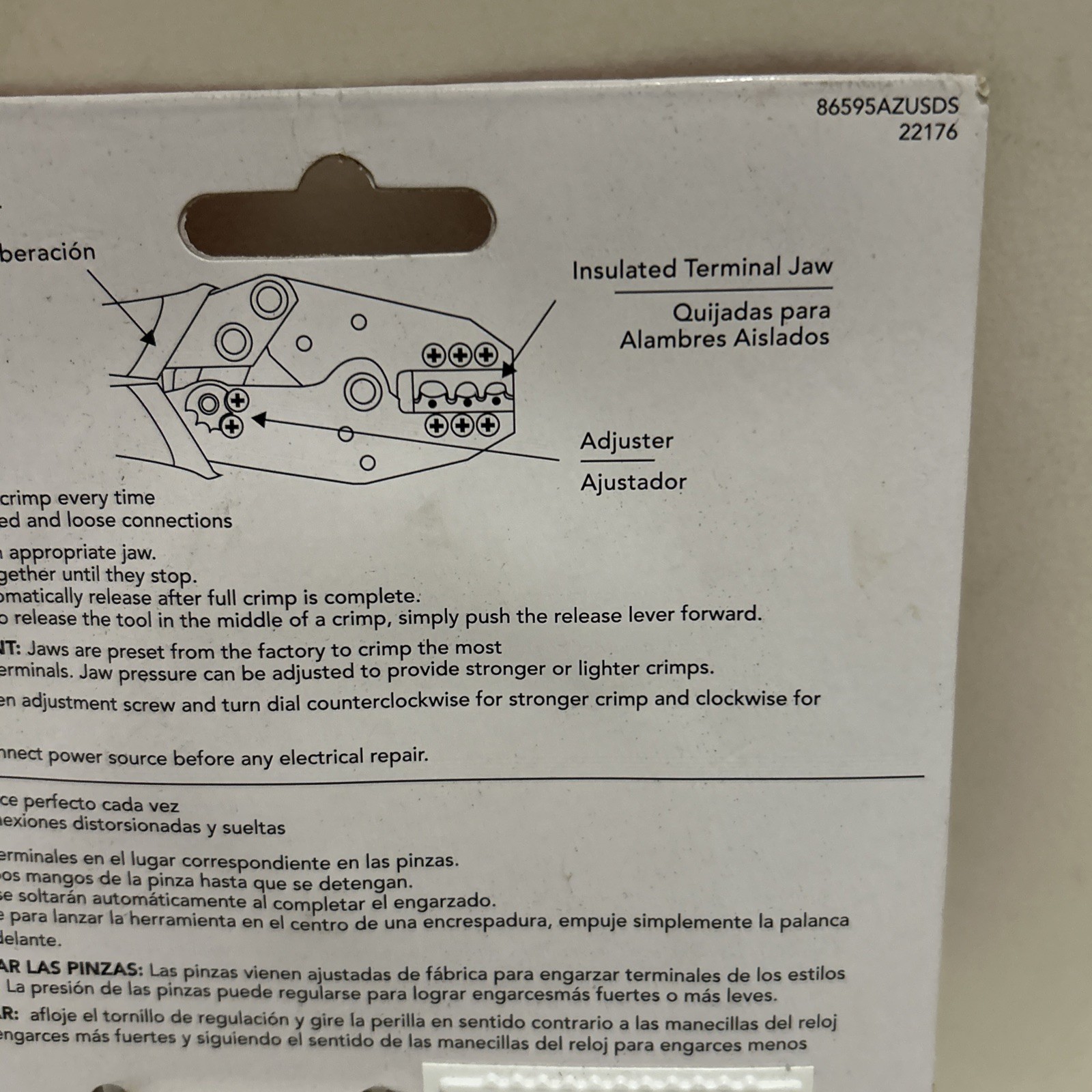 DURALAST RATCHETING TERMINAL CRIMPER 86595