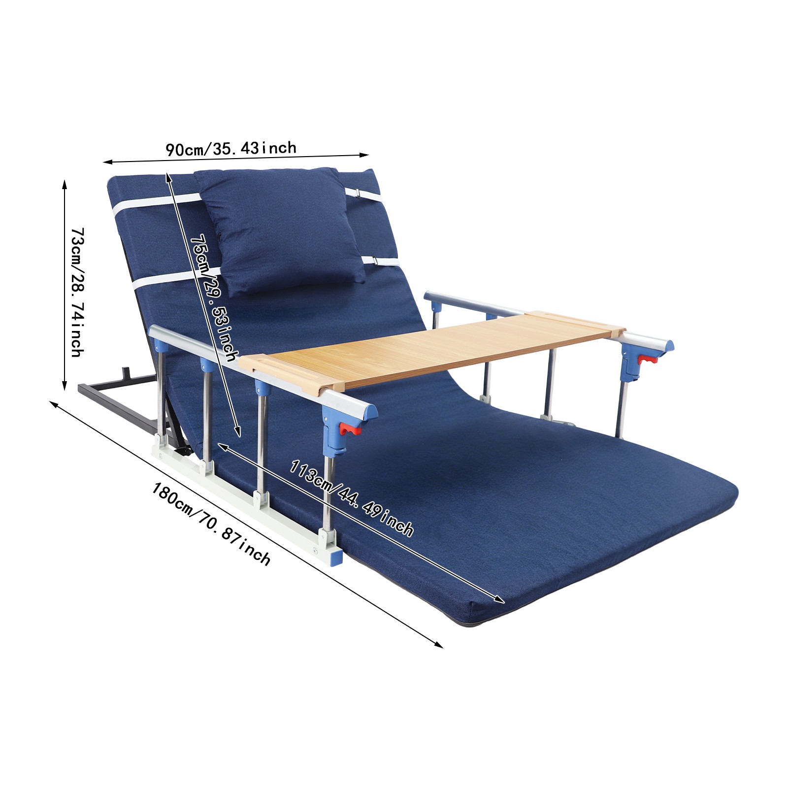 Electric Bed Lifting Backrest, Adjustable bed Lifting Backrest With Guardrails