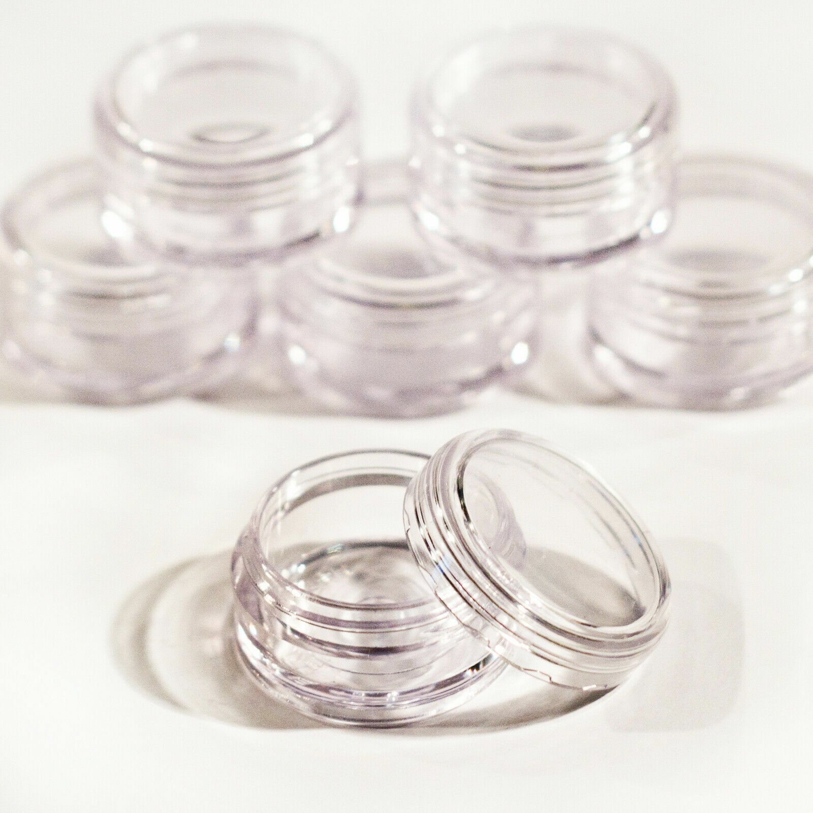 5g / 5ml craft Jars / Pots with Clear Lids travel Samples Glitter Cosmetics jdc