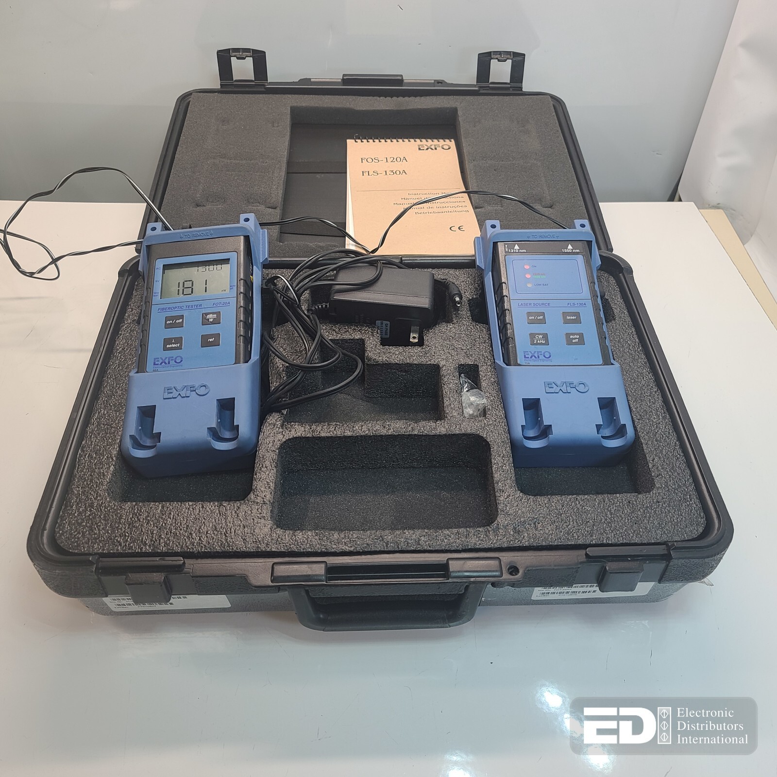 EXFO FOT-20A + FLS-130A Fiberoptic Power Meter & Laser Source