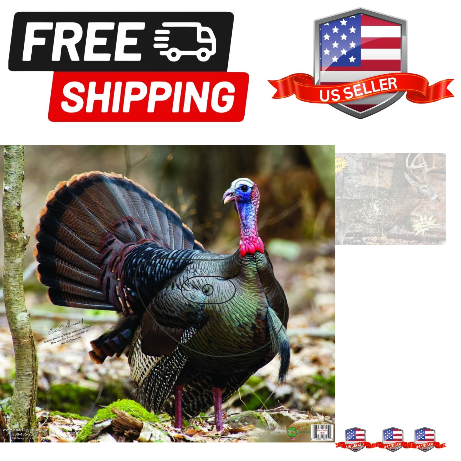 Turkey 20" x 22.5" Recyclable Plastic Weather Resistant Target