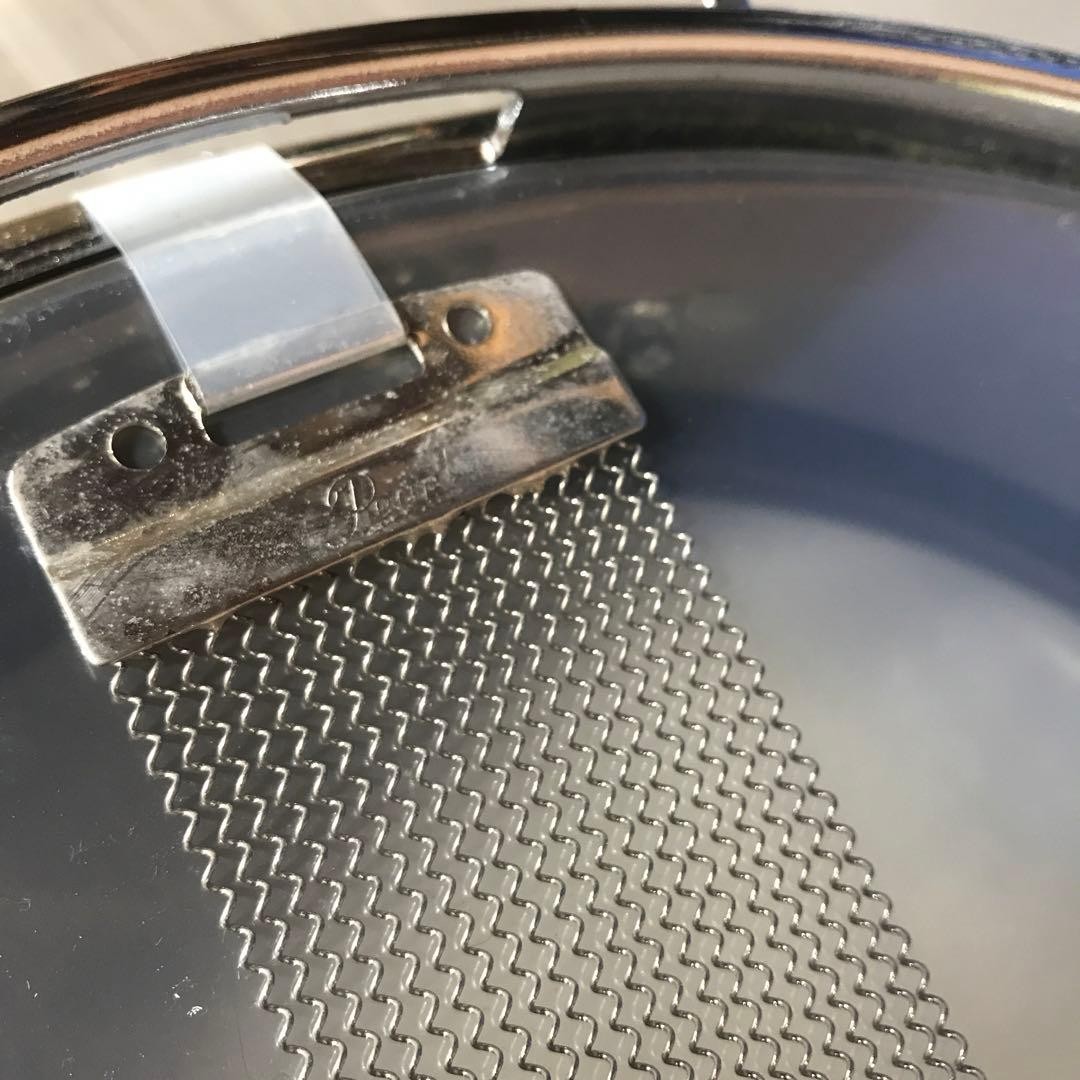 Pearl Steel Shell Remo Wetherking Snare Drum with Sticker, As-Is, for Parts
