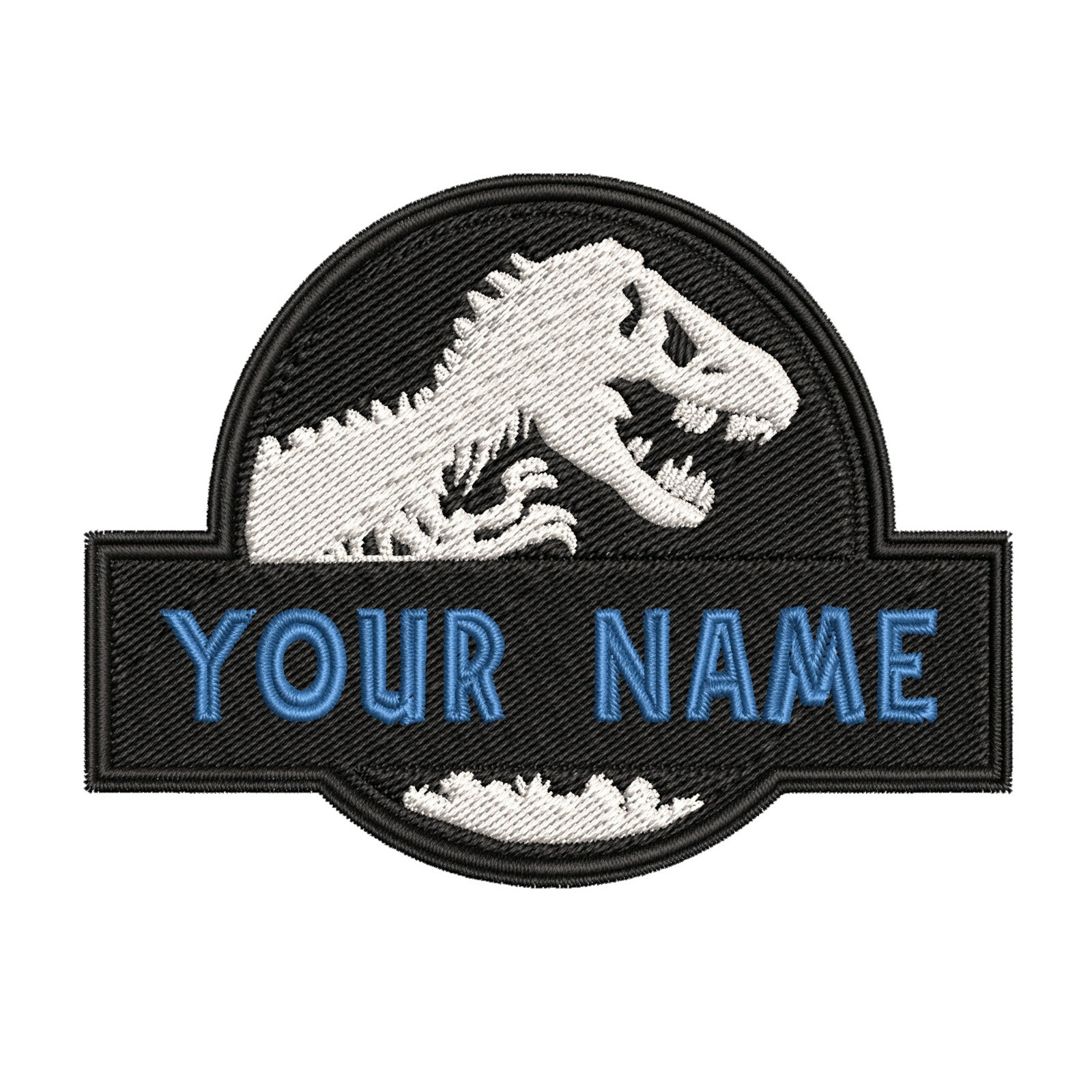 Custom YOUR NAME Personalized Name Tag Jurassic Park Embroidered IRON-ON Patch