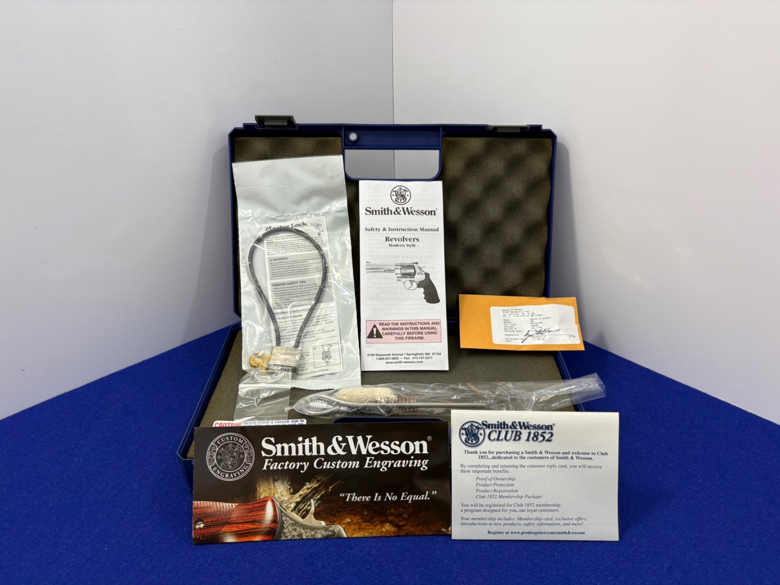 S&W Blue Hard Case w/ Manuals & Accessories – Fits N-Frame Model 29 .44 Mag