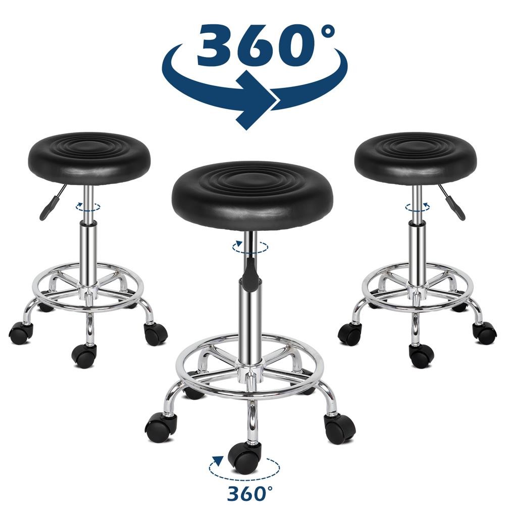 Swivel Salon Stool Chair Adjustable Hydraulic Rolling Stool for Beauty Barber