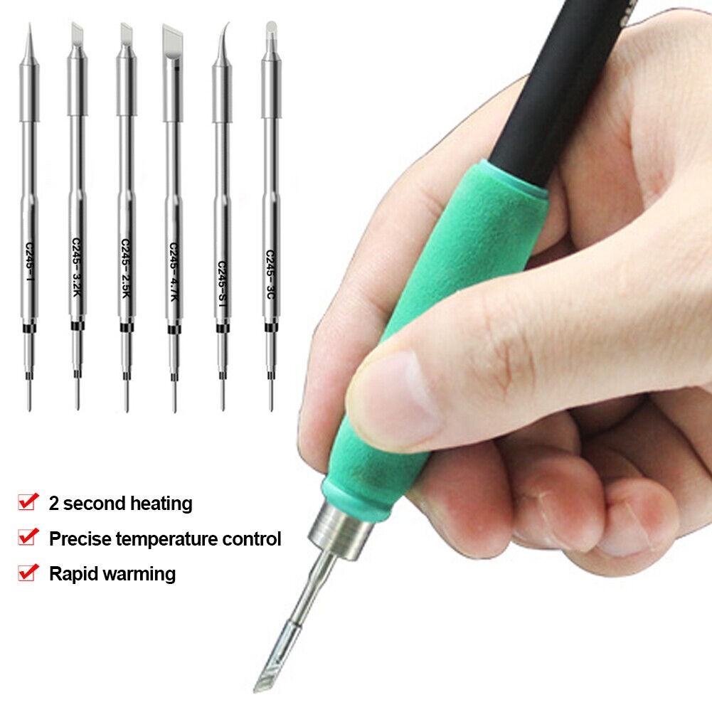 Easily Replaceable Soldering Tip Set Compatible with Major Brands' Stations