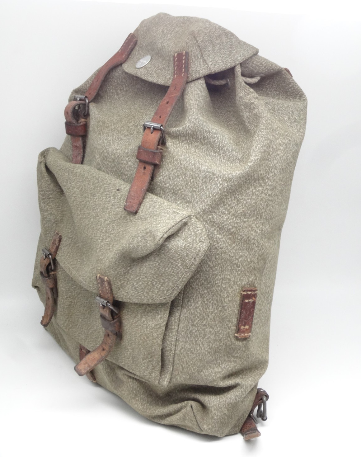 Original Swiss Army Military Additional Backpack Canvas Salt & Pepper 1953 53
