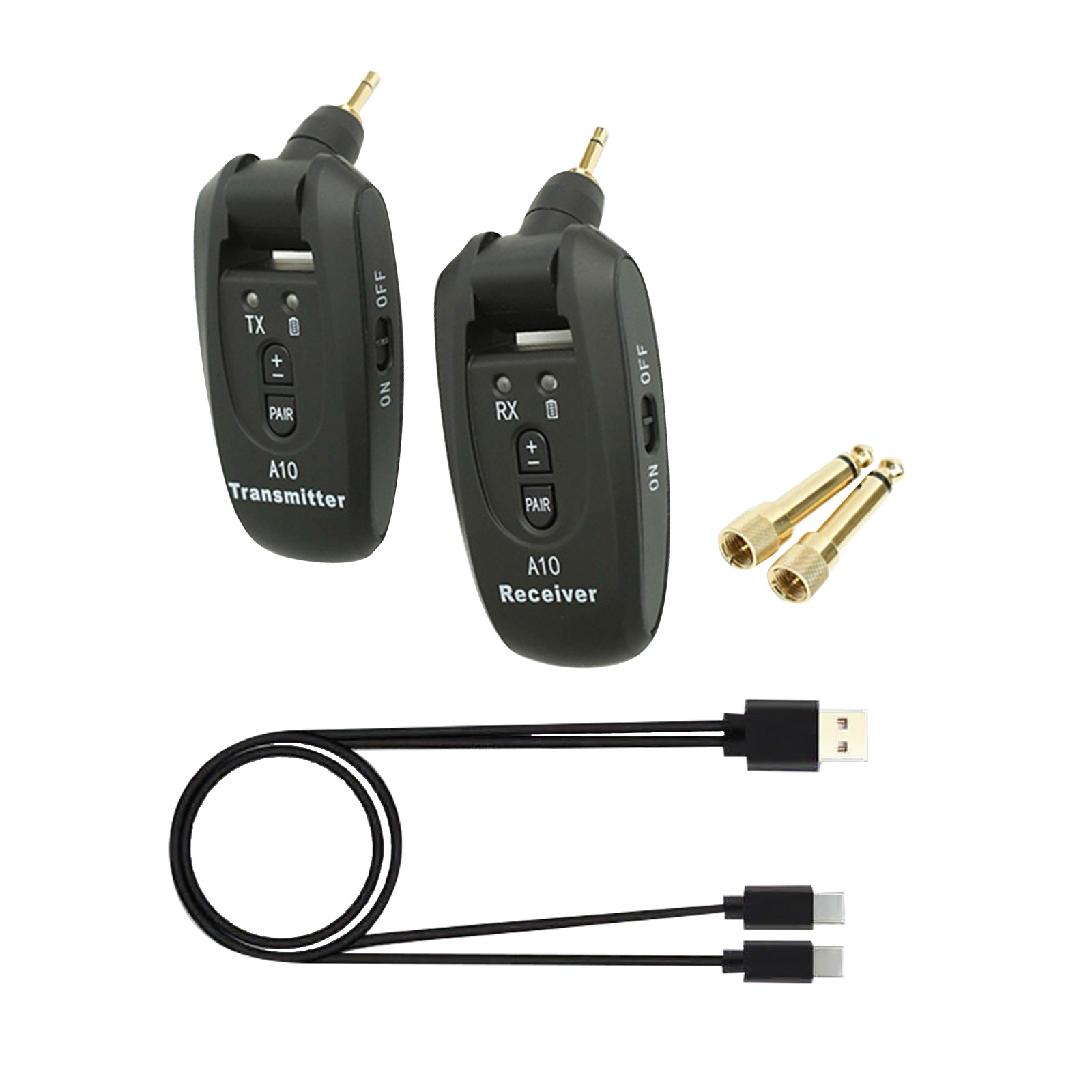 2.4GHz Wireless System Transmitter Receiver For Electric Guitar 100ft Range