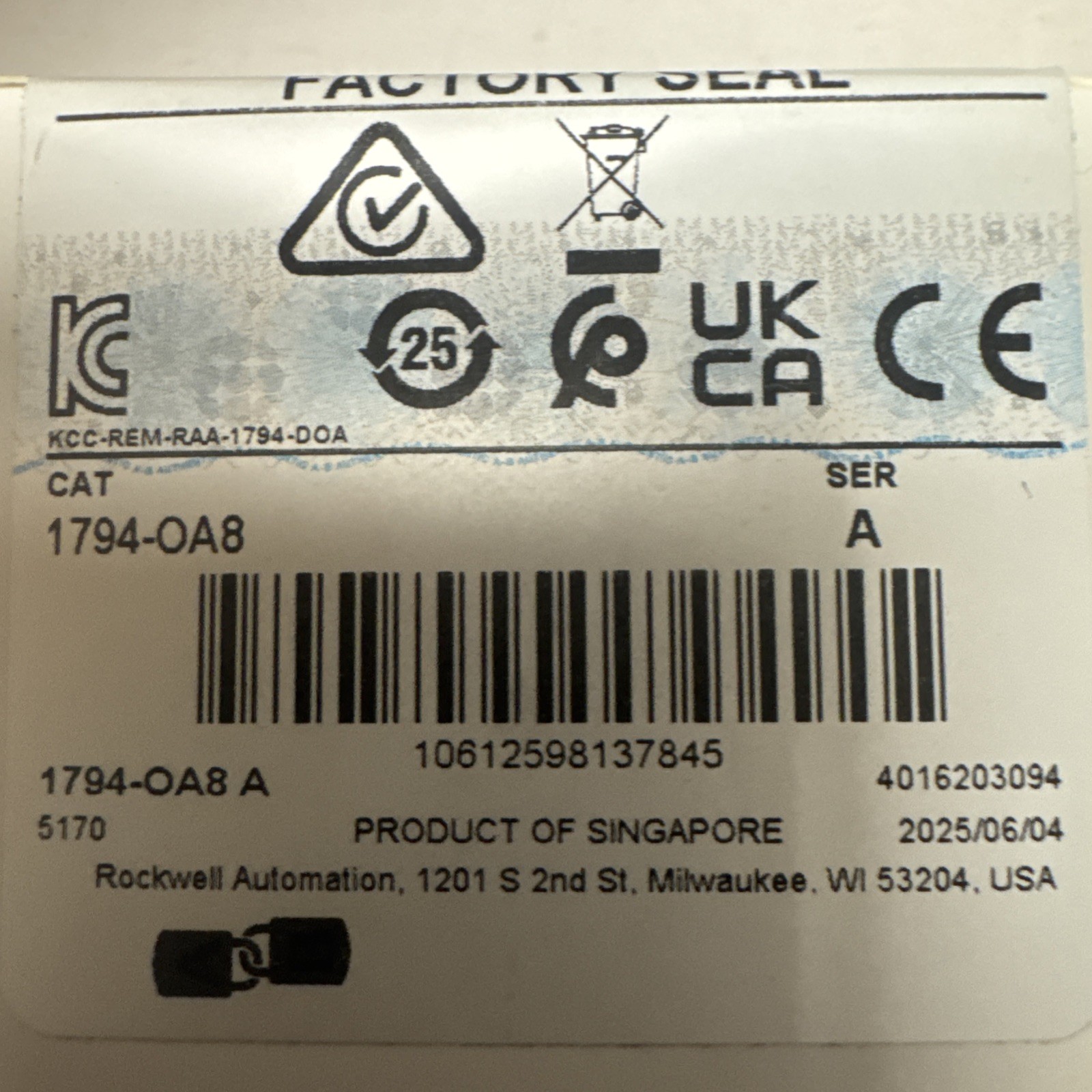 Allen-Bradley 1794-OA8 Ser A Flex 8 Point Relay Output Module *US SELLER* *NEW*