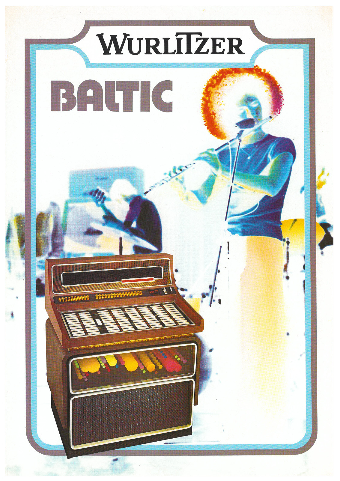 Baltic Wurlitzer Jukebox Arcade Flyer / Brochure / Ad