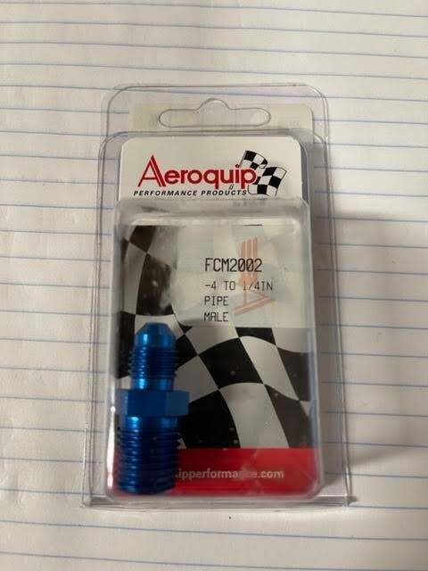 AN816-4-4D 1/4” NPT Pipe To 1/4” Flared Tube Adapter ALUMINUM 10 PACK # FCM2002