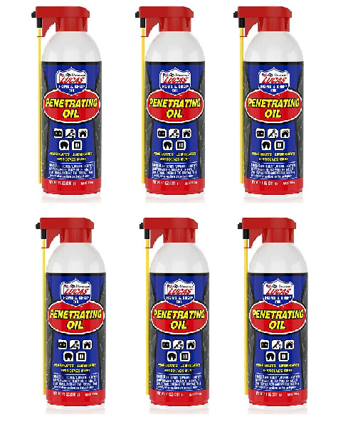 LUCAS OIL 11043 PENETRATING OIL AEROSOL Low Odor 11 Ounce CAN 6 Pack