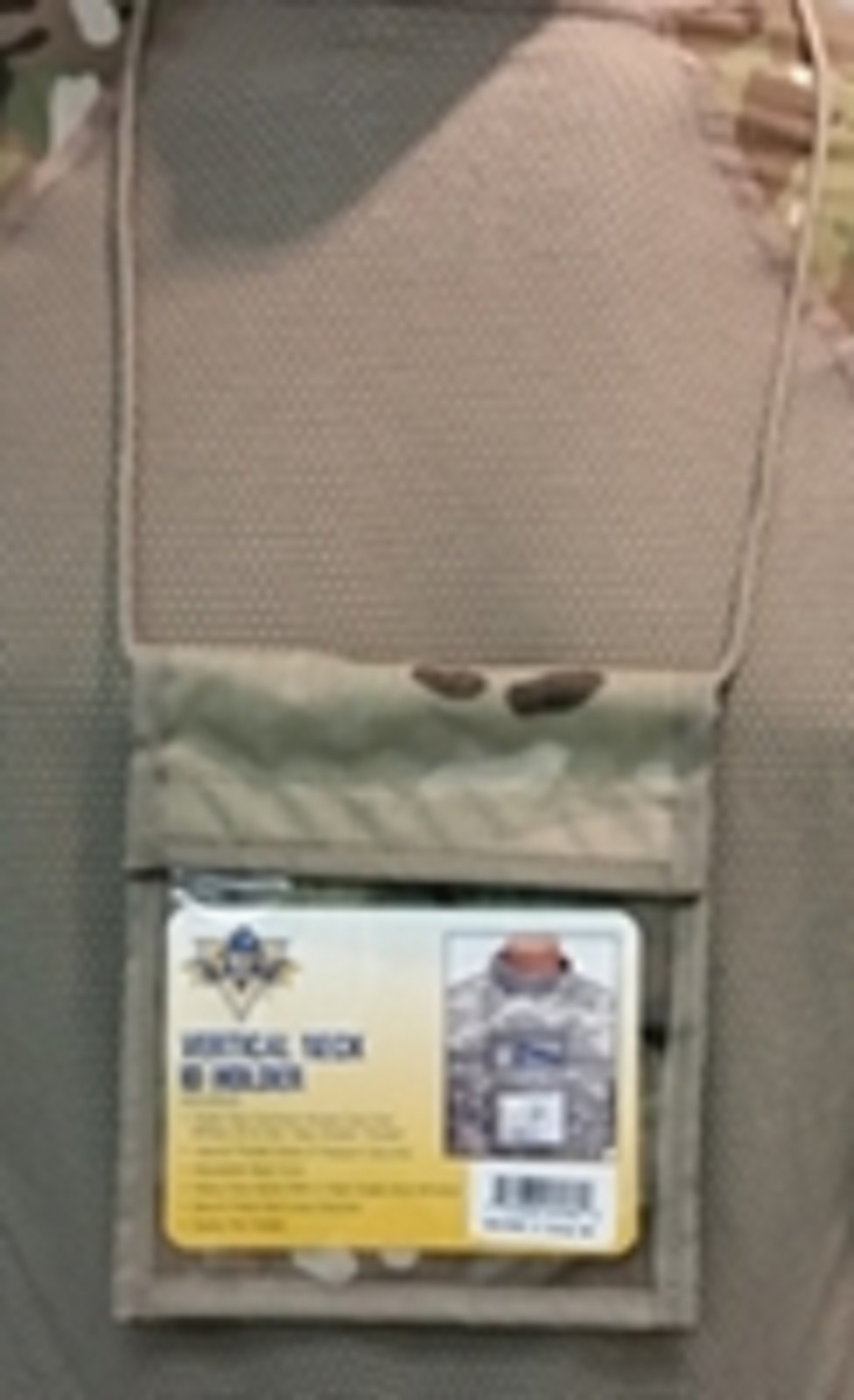 Raine Inc US Military Style Multicam OCP Vertical Neck ID Passport Holder NWT
