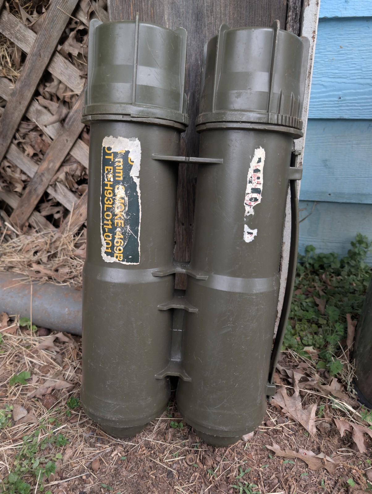 (2) Military Plastic Storage Tubes 81mm Mortar M821 M734 M252 Ammo Case