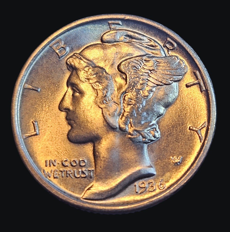 1936 Mercury Dime Ch GEM BU Brilliant Uncirculated Nice Bands Near FSB