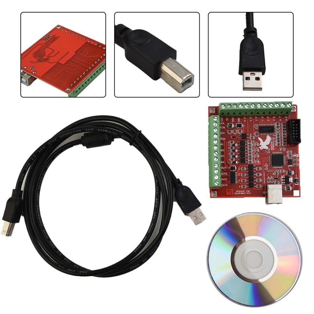 CNC USB 100Khz Set For BREAKOUT Board 4 Interface Driver Motion-Controller
