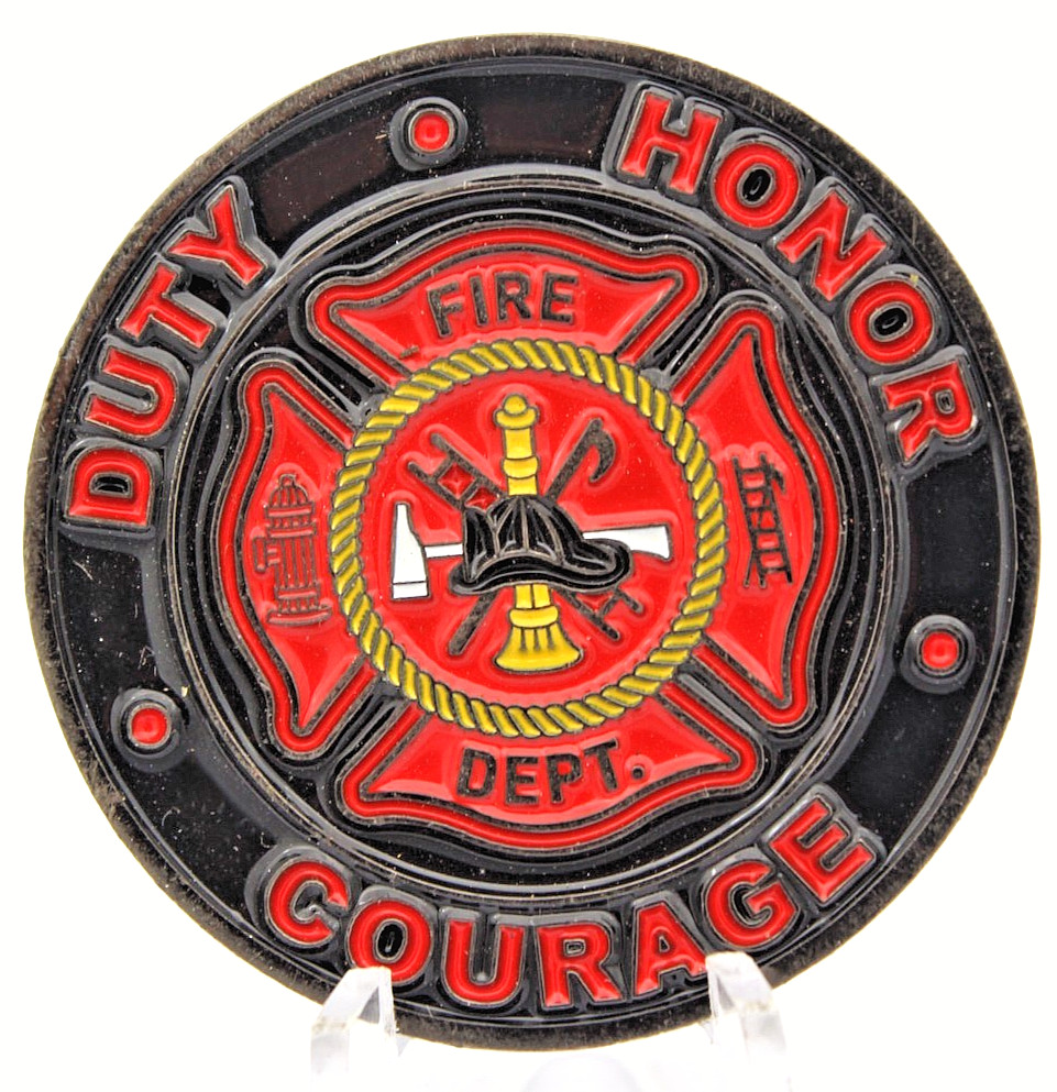 Frederick Fire Dept FFD Duty Honor Courage Challenge Coin 1.75"