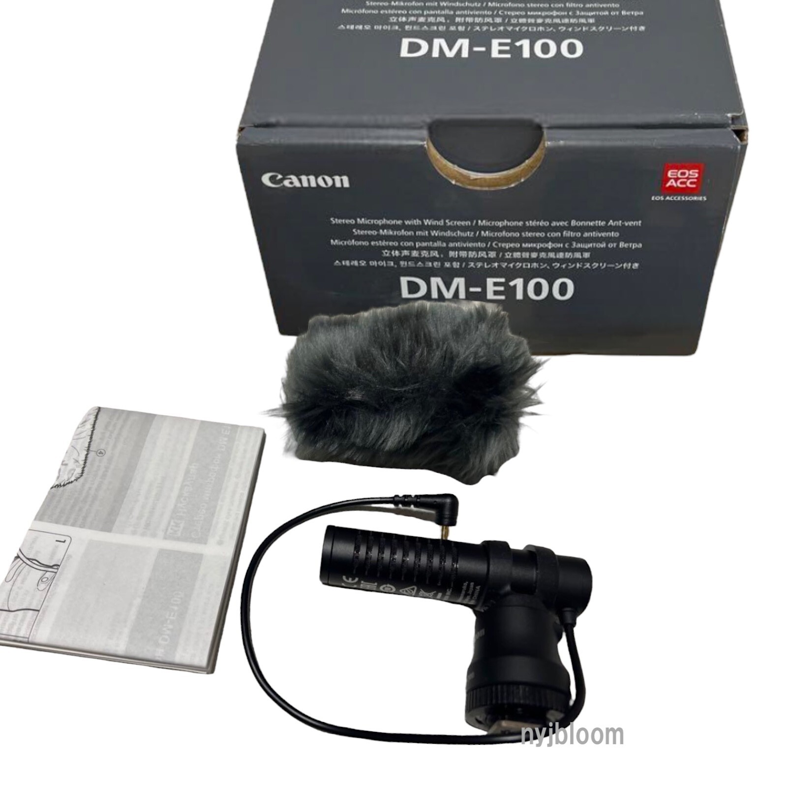 New CANON DM-E100 Uni-directional Stereo Microphone for R3/R7/R10/R6 MKII/90D