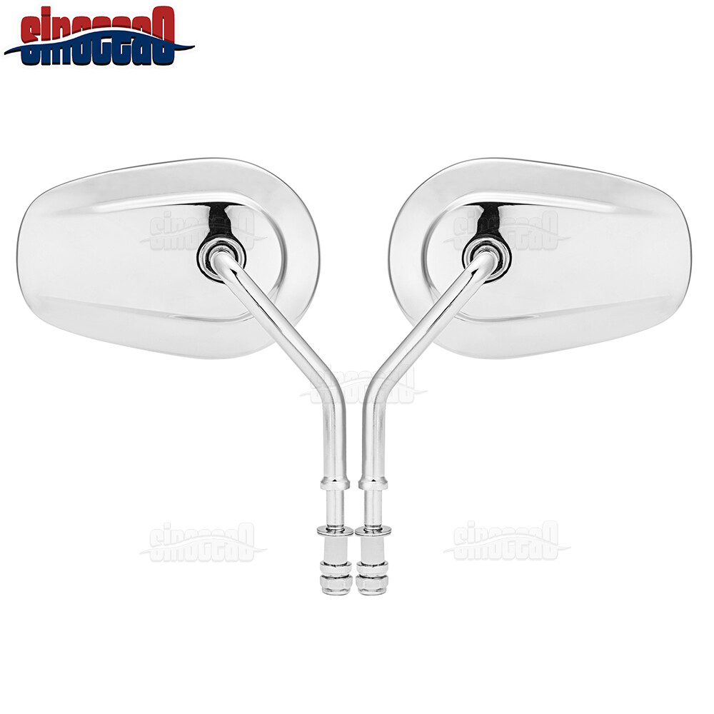 Chrome Rear View Mirrors For Harley Davidson Sportster XL 1200 883 FLSTC FLSTF